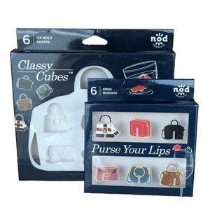 Nod - Purse Your Lips Classy Cubes and Drink Markers (Wine/Shoes)